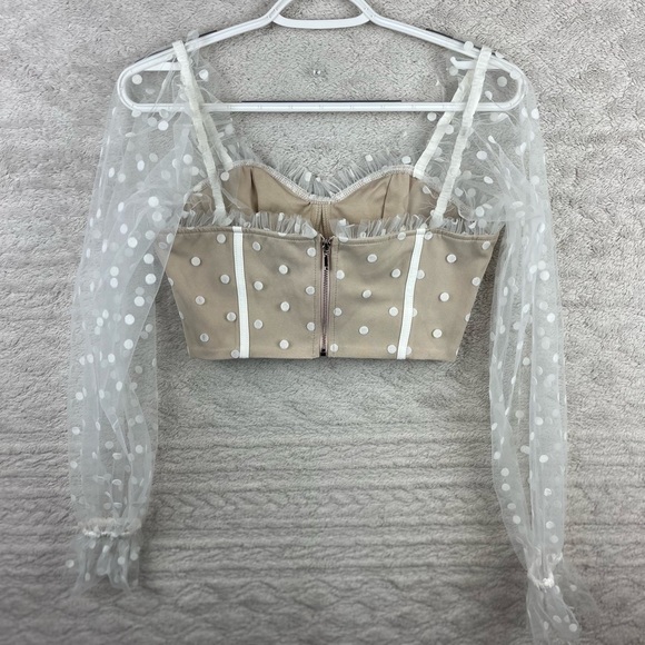 RUNAWAY THE LABEL Mesh Bustier Hello Molly Swiss Dot Corset - Picture 9 of 16